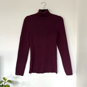 Title Nine Synergy Burgundy Ribbed Turtleneck Sweater